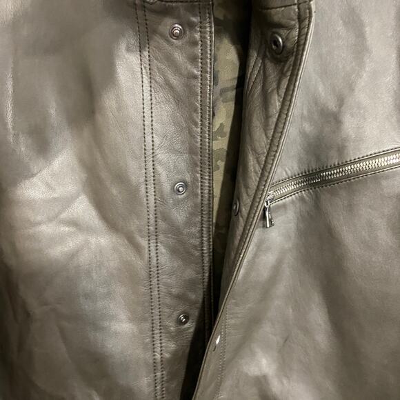 John Varvatos Men's Leather Jacket Sheep Skin Size 56 /US 46 / US Large - Picture 5 of 11